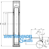 Konstruktionsband 3-tlg.  25,3 mm, Bandhhe 160 mm, Stahl blank