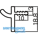 Wall Sys Tablar-/Korpustrger 19 mm, zum Einhngen, Aluminium natur eloxiert