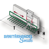 Krawatten- und Grtelauszug Ideal 74x118x455 mm, Stahl verchromt poliert
