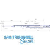 GEO II Kugelkfigfhrung Vollauszug, Schienenlnge 450mm