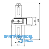 Ladenkreuzband Rustico gekrpft, seitlich verstellbar, Gr. 0, schwarz (208750, ehem. 57010)