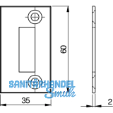 Schlieblech 41AL-OFFICE-CP, Edelstahl gebrstet
