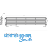 Lftungsgitter Lamellen Lnge 480 mm, Breite 84 mm, Aluminium natur eloxiert