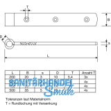 Langbnder mittig gerollt, o. Kegel, 300 x 30 x 3 mm, Edelstahl-Effekt