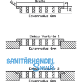 Lftungsgitter Holz - versetzte Lochung Lnge 600 mm, Breite 120 mm, Buche roh