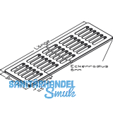 Lftungsgitter Holz geradereihige Lochung Lnge 1992 mm,Breite 120 mm,Eiche roh