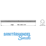 Drehstange RUSTICO abgeflacht 9 mm, 1400 mm (94126)