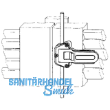 Ladenschnappverschluss Rustico ohne Schliezapfenplatten, schwarz (104035)