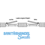 Ladenverschluss Rustico 1-flg. m. Arretierung, rechts, schwarz (14027)