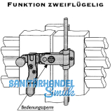 Ladenverschluss Rustico 2-flg. o. Schliezapfenplatte, schwarz (14204)