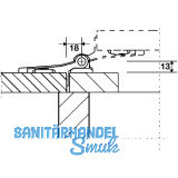 Ladenlangband Rustico flchenbndig, nicht verstellbar, 250 mm (14084)
