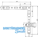 Ladenwinkelband Rustico gekrpft, seitlich verstellbar, Gr. 0 (14220)