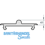 MACO Fiber-Therm Laufschiene unten flach, H=5 mm, L=2500 mm, Alu silber (454810)