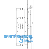 MFV-Schloss MACO Z-TS PT i.S, DM 55 mm,Stulp 2400 x 16 x 3 mm eckig,silberfrbig
