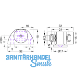 FA Magnetschnapper +Gegenstck rund mit einem Schraubloch, HK 4kg, KS wei