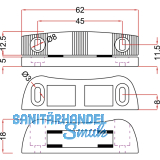Magnetschnapper massiv, mit Gegenstck KS+bewegl.Metallpl., HK 6kg, KS braun