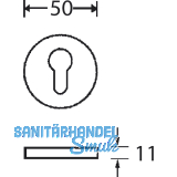 MARCHESI WC, -Rosette  50 mm, Hhe 11 mm, m. Schlitzkopf u. Drehknopf, Edst.