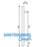 MARCHESI Stangengriff MT 350/20 - 350mm, LA. 250mm, M6, Edst. matt