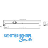 MARCHESI Stangengriff 4842 - 800mm, LA. 770mm, 30 x 30mm, Edst. rostfrei