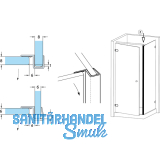Eckanschlagprofil 90 fr 6 - 8 mm, Lnge 2500 mm, transparent