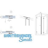 Frontanschlagprofil 180 Grad, fr 6 - 8 mm, Lnge 2500 mm, transparent 69051