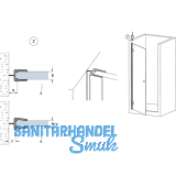 Wasserabweisprofil m. Lippe f. Serie Fit f. 6-8 mm, 2500 mm, transparent (69106)