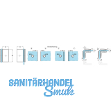 Winkelverbinder Bella, 90 Glas-Glas m. Langloch, Messing verchr. pol.(81083.31)