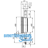 KFER Messuhr M 2 S Messbereich 10 mm Ablesung 0,01 mm