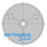 Mbelgleiter starr-3 Schraublcher  80 mm, Hhe 22 mm, Kunststoff schwarz