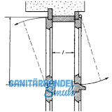 Oberlicht-Z-Schere, Angriffarm 150 mm, Mittelstck 350 mm, Stahl verzinkt
