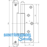 Trband VN2927/160 Compact Planum, Stahl verchromt matt