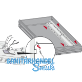 HETTICH SYSTEMA TOP 2000 Orgaline, Auenbreite 736 mm, Stahl Alu-Finish