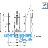 CAMAR Paneelaufhnger 814, mit Feder, Befestigung unten, Stahl verzinkt