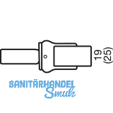 Pendeltrbeschlag, Feststell. 90, TS 19 - 24 mm, Messing poliert