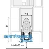 Trdichter Planet MF-FH, 585 x 19,8 x 20 mm, einseitig, Aluminium natur
