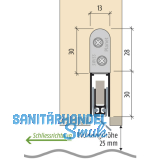 Trdichter Planet RH-RD, links, 960 x 13 x 30 mm, einseitig, Aluminium natur