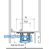 Trdichter Planet RO-RD, 835 mm, Hhe 20 mm, einseitig, Aluminium natur