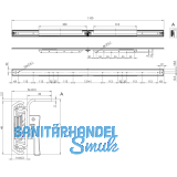 Ausziehtischfhrung BASIC SYNCHRON mit Bremse,Auszugslnge 1120 mm,verzinkt