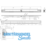 Ausziehtischfhrung BASIC SYNCHRON,ohne Bremse,Auszugslnge 954 mm,verzinkt