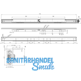 Ausziehtischfhrung BASIC SYNCHRON,ohne Bremse,Auszugslnge 1064 mm,verzinkt