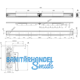 Ausziehtischfhrung BASIC SYNCHRON mit Bremse,Auszugslnge 1120 mm,verzinkt