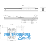 Ausziehtischfhrung CLASSIC,Auszugslnge 1080 mm,60 kg,Stahl verzinkt