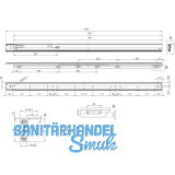 Ausziehtischfhrung FRONTSLIDE, ohne Bremse, Lnge 1000, Tragkraft 90kg