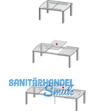 Ausziehtischfhrung CLASSIC, Auszugslnge 1780 mm, 90 kg, Stahl verzinkt