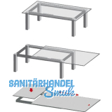 Ausziehtischfhrung TOPSLIDE, Auszugsweg 1020 mm, Lnge 1500 mm, Stahl/Aluminium