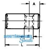 Quergewindebolzen, 10, L 12.5, Abstand 5, fr Verbindungsschraube M6, FE blank