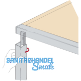 EKU REGAL - B 25 FS Vertikalprofil, Alu, eloxiert, seitlich Aufclipsen, L - 2500