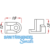 Schraubhaken Regalaufhnger Trabant, Tragkraft 25 kg, Stahl vernickelt