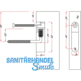 Schraubhaken Regalaufhnger Trabant, Tragkraft 25 kg, Stahl vernickelt