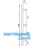 MARCHESI Stangengriff MT 1240/25 -1240mm, LA. 520/520mm, M8, Edst. matt